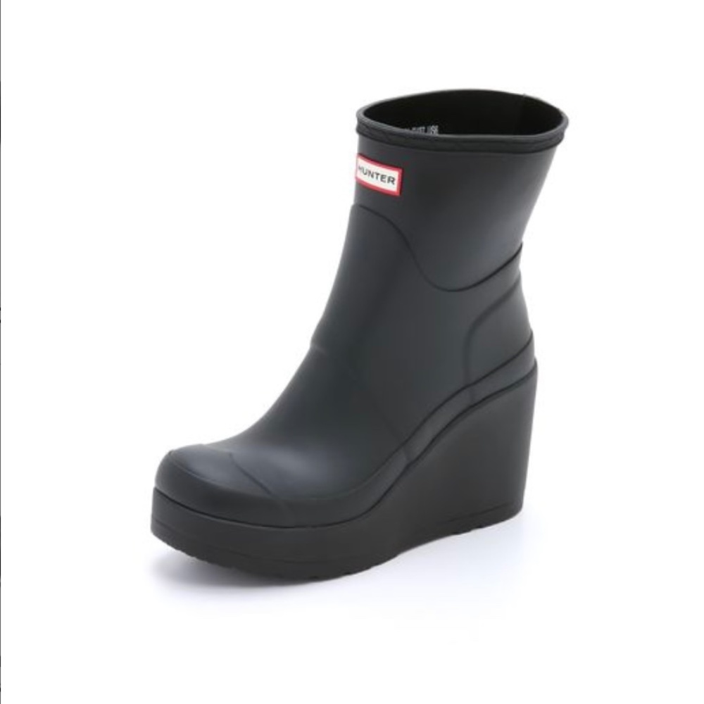 Hunter mid calf wedge rain boots